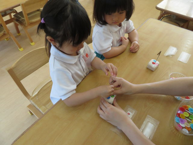 ２歳児ひよこ組　いつもありがとう♡
